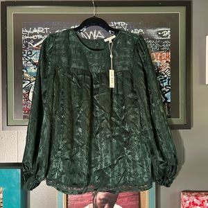 Beautiful Forest Green Blouse